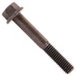 7/16"-14 x 3" Conquest Grade 8 Indented Flange Bolt - Black Phosphate & Oil