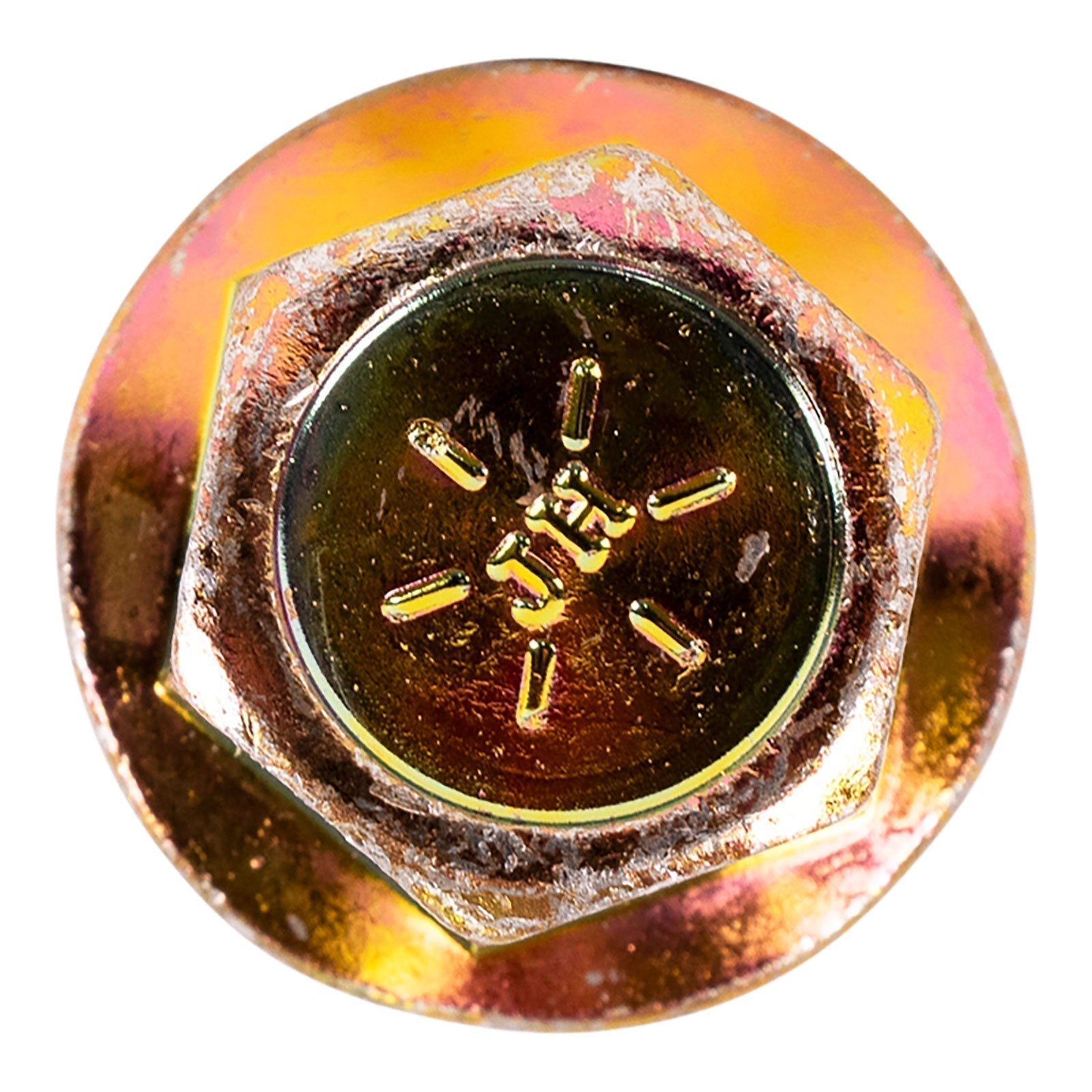 1/2"-13 x 3-1/2" Conquest Grade 8 Non-Serrated Flange Bolt - Zinc Yellow