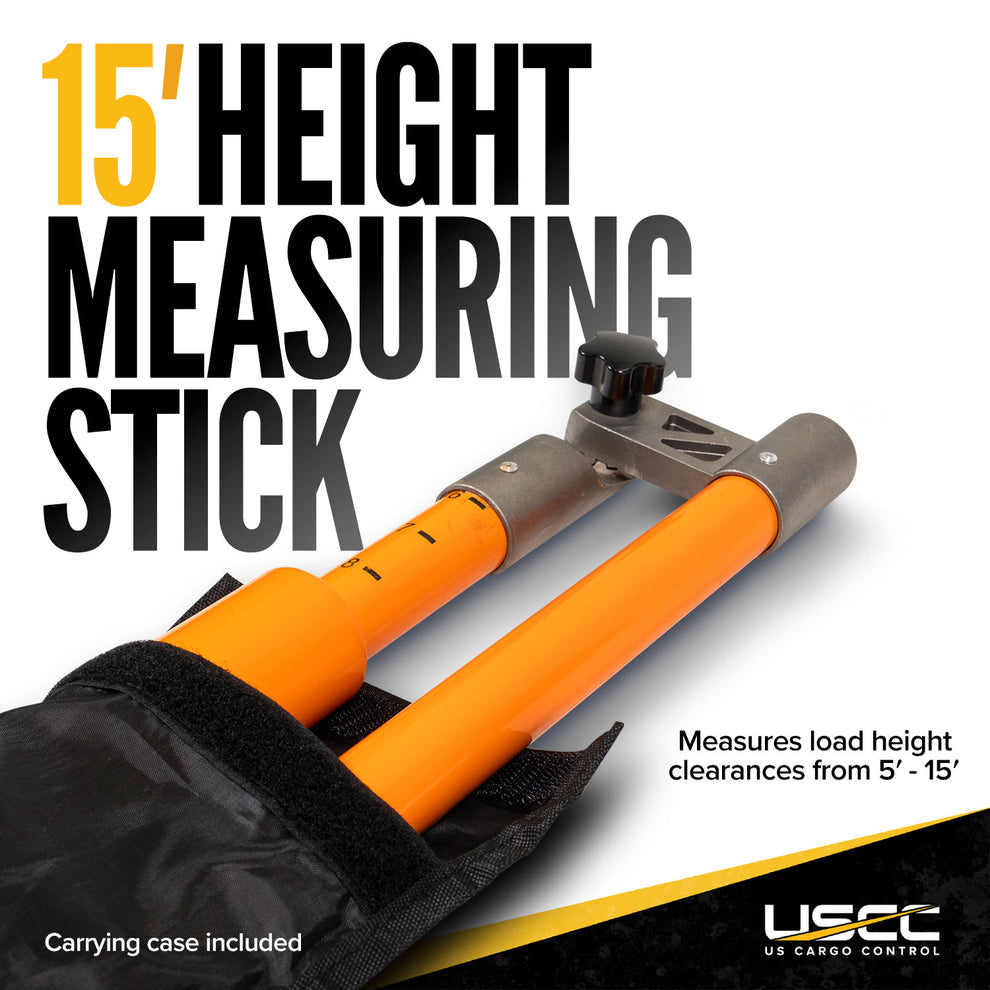 15' Height Stick for Trucks | 15' Telescoping Measuring Stick