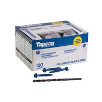 3/16" x 1-1/4" Tapcon Blue Concrete Screw, Hex Head, Pkg 100