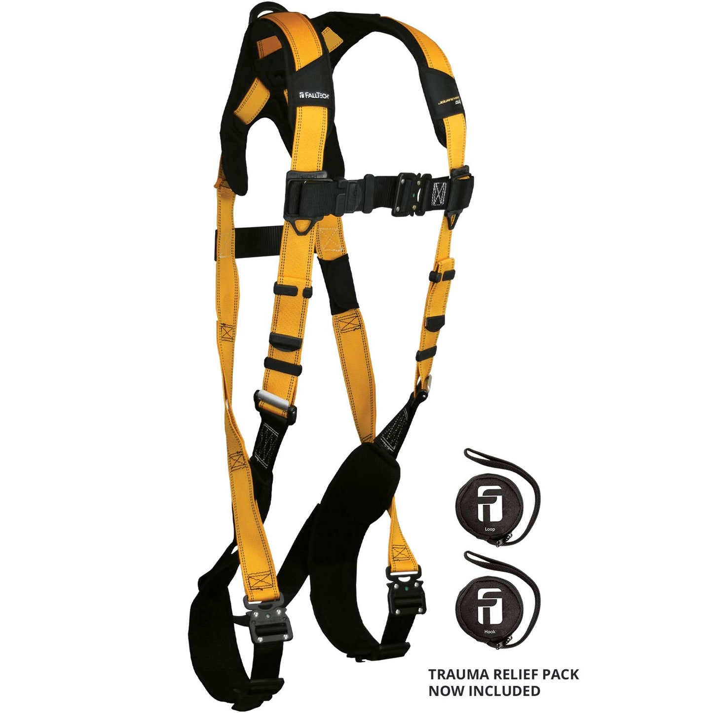 FallTech Journeyman Flex Full-Body Harness w/ Trauma Straps | Non-Belted | UniFit (S/M/L) | 7021BQC