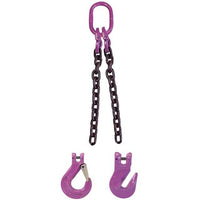 3/4" x 3' - 2 Leg Chain Sling w/ Grab Hooks - Grade 100