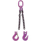 3/4" x 12' - 2 Leg Chain Sling w/ Sling Hooks - Grade 100