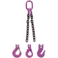 5/8" x 20' - 2 Leg Chain Sling w/ Self-Locking Hooks - Grade 100