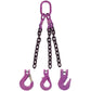 5/8" x 20' - 3 Leg Chain Sling w/ Sling Hooks - Grade 100