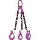 5/8" x 3' - 3 Leg Chain Sling w/ Grab Hooks - Grade 100