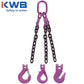9/32" x 16' - 3 Leg Chain Sling w/ Sling Hooks - Grade 100