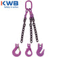 9/32" x 12' - 3 Leg Chain Sling w/ Self-Locking Hooks - Grade 100