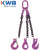 932 inch x 4 foot 3 Leg Chain Sling w Grab Hooks Grade 100 thumbnail