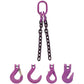 1/2" x 4' - 2 Leg Chain Sling w/ Self-Locking Hooks - Grade 100