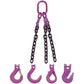 5/16" x 3' - 3 Leg Chain Sling w/ Foundry Hooks - Grade 100
