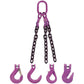 3/8" x 12' - 3 Leg Chain Sling w/ Self-Locking Hooks - Grade 100
