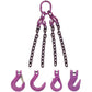 1/2" x 15' - Adjustable 4 Leg Chain Sling w/ Foundry Hooks - Grade 100 thumbnail