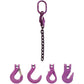 1/2" x 5' - Adjustable Single Leg Chain Sling w/ Foundry Hook - Grade 100