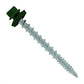 #10 x 2 inch Kwikseal Woodbinder Metal Roofing Screw Forest Green Pkg 250