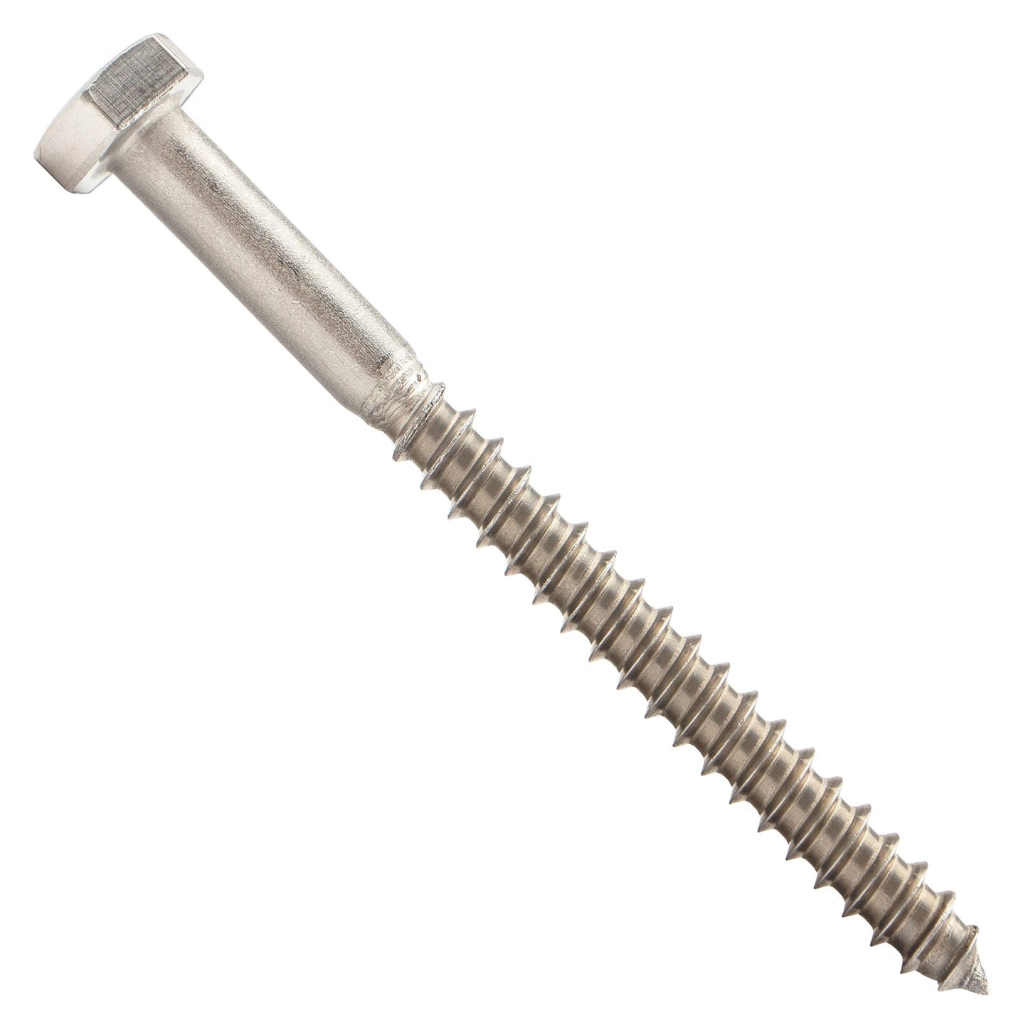 1/4"-10 x 3" Conquest Hex Head Lag Bolt for Wood - 304 Stainless Steel