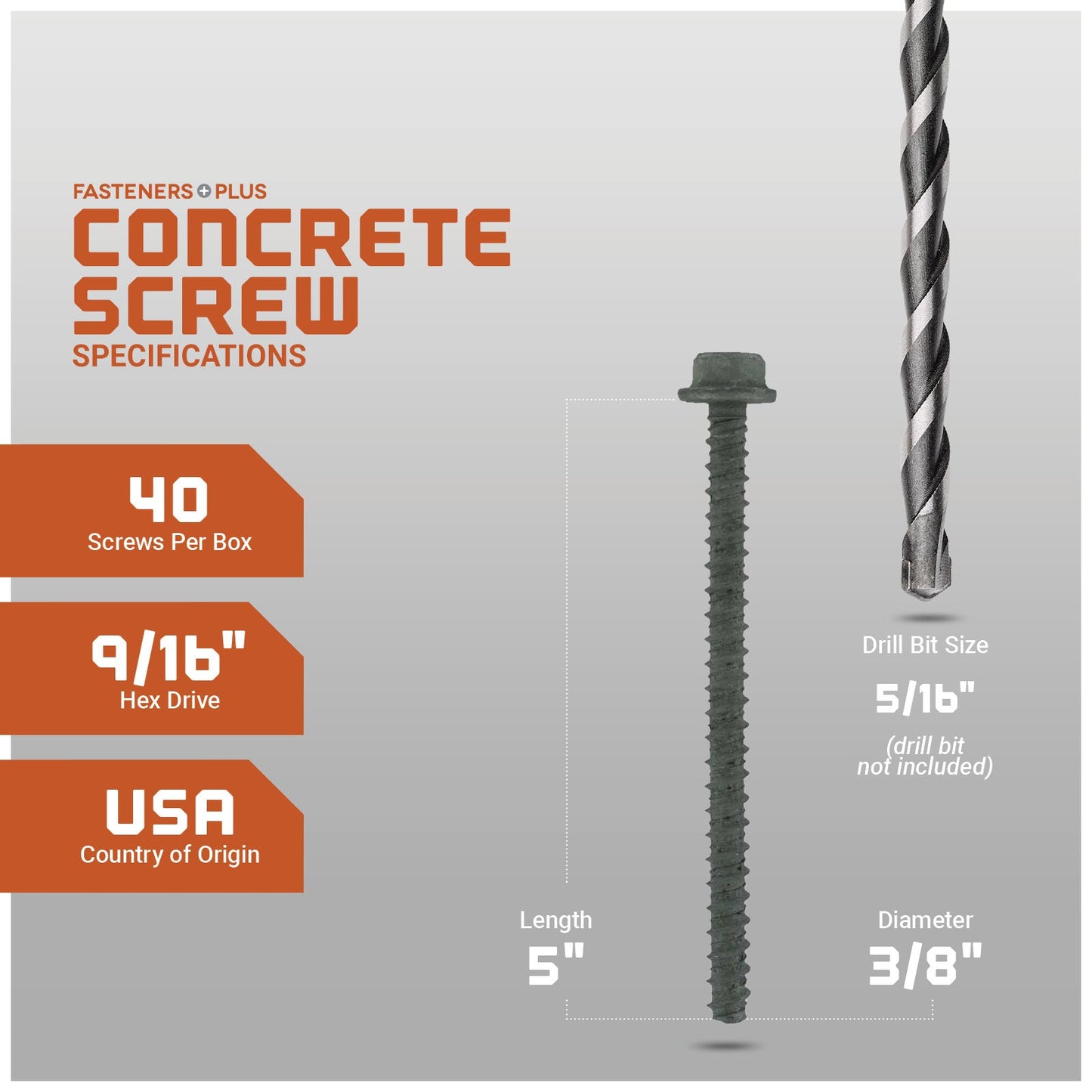LDT Tapcon Screw, Zinc Spec