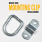 1" Bolt-On D-Ring with Mounting Bracket - Galvanized - 1,200 lbs. BS