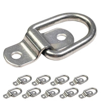 1" Bolt-On D-Ring with Mounting Bracket - 316 Stainless - 800 lbs. BS | 10-Pack