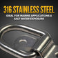 1" Bolt-On D-Ring with Mounting Bracket - 316 Stainless - 800 lbs. BS