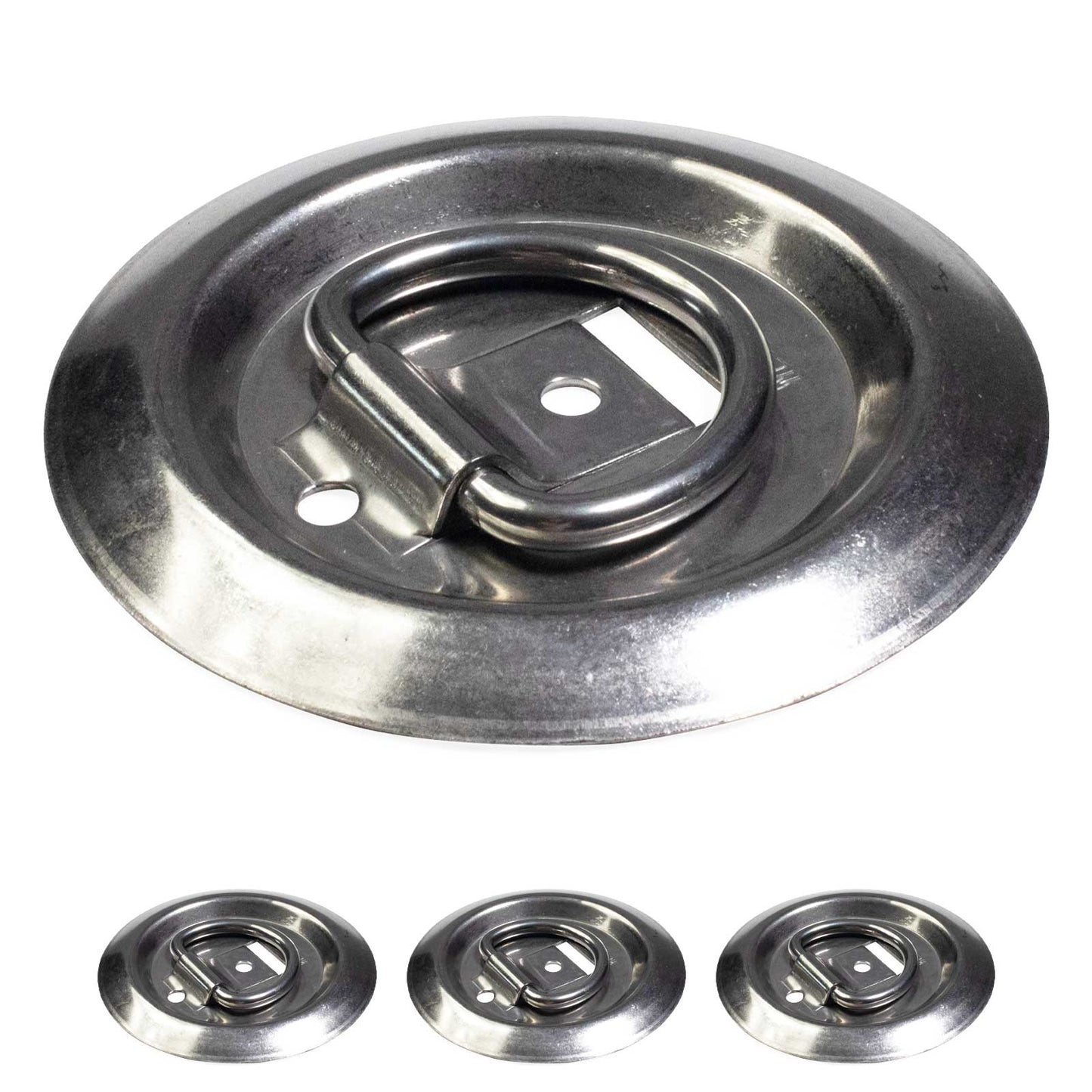 Bolt-On Flush-Mount D-Ring - 316 Stainless - 800 lbs. BS | 4-Pack