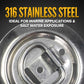 Bolt-On Flush-Mount D-Ring - 316 Stainless - 800 lbs. BS