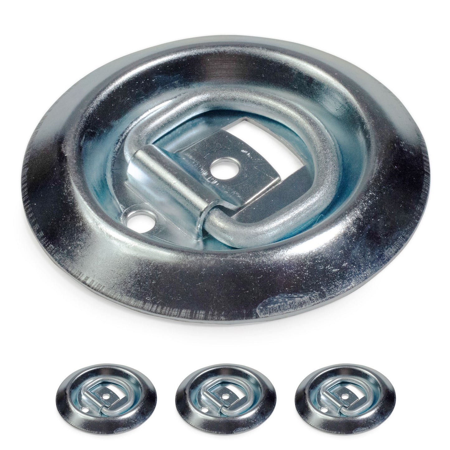 Bolt-On Flush-Mount D-Ring - Galvanized - 1,200 lbs. BS | 4-Pack