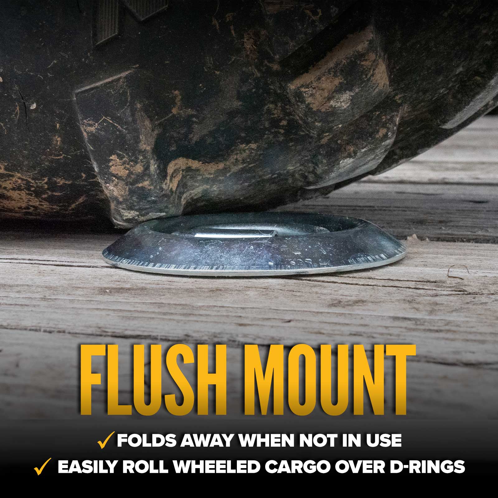 Bolt-On Flush-Mount D-Ring - 1,200 lbs. BS