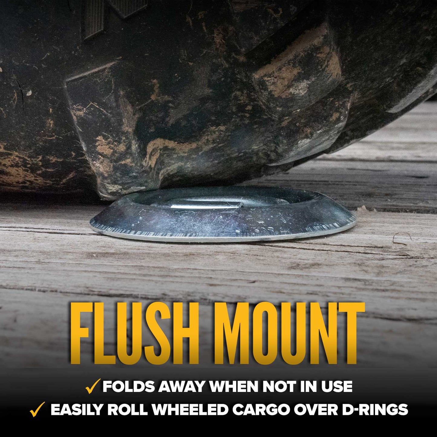 Bolt-On Flush-Mount D-Ring - Galvanized - 1,200 lbs. BS