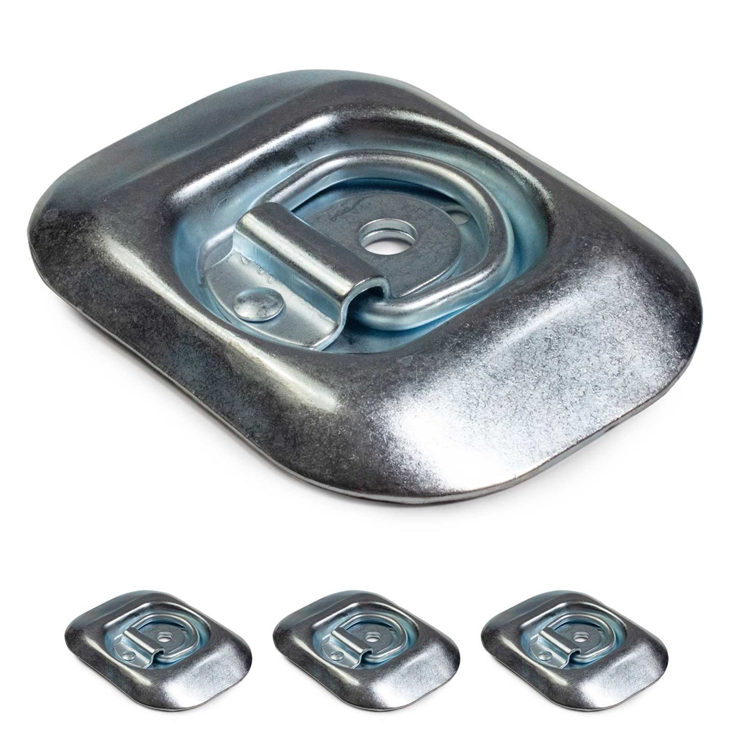 Bolt-On Flush-Mount D-Ring - Galvanized - 2,500 lbs. BS | 4-Pack