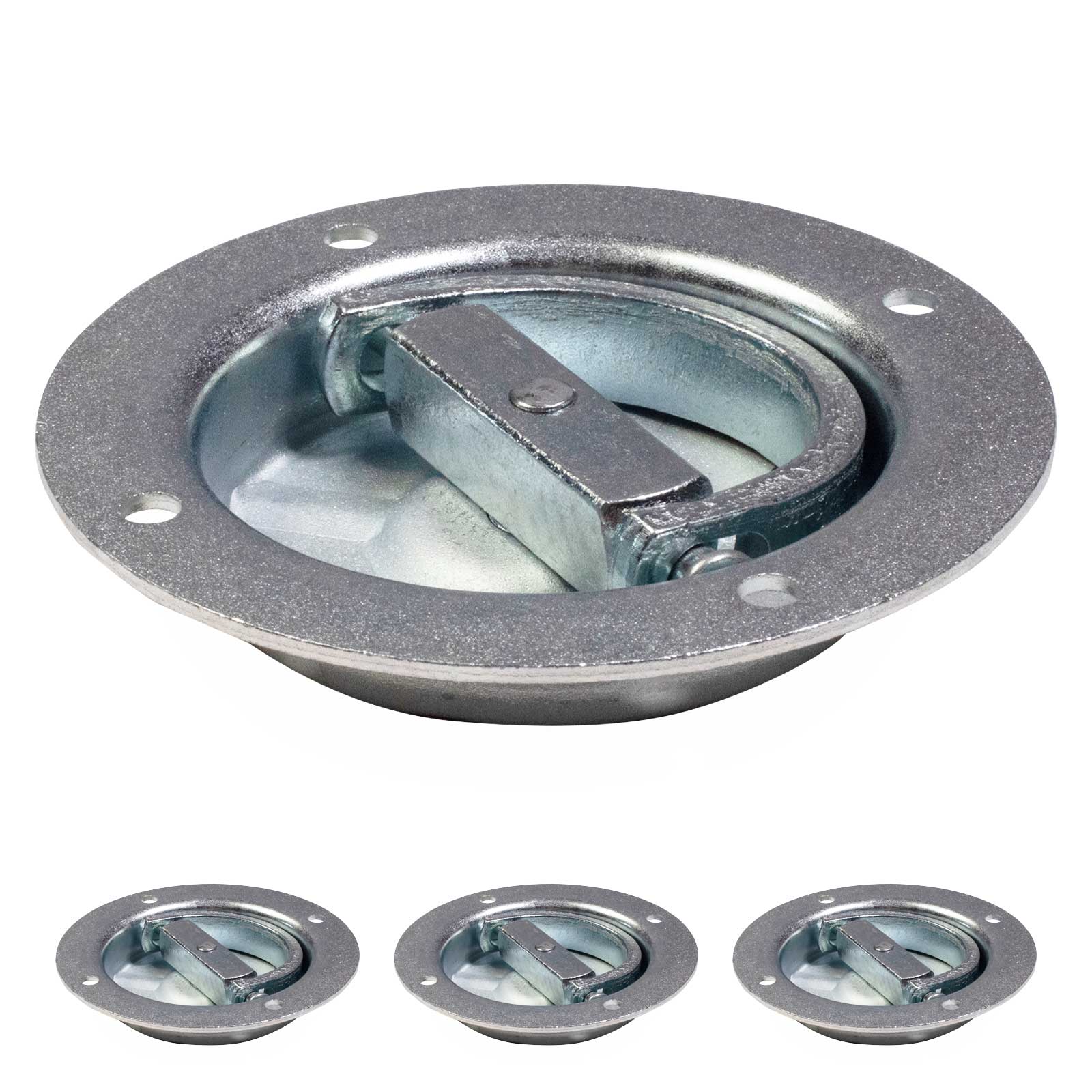Bolt-On Recessed Swivel D-Ring 6,000 BS 4-Pack - Main Image