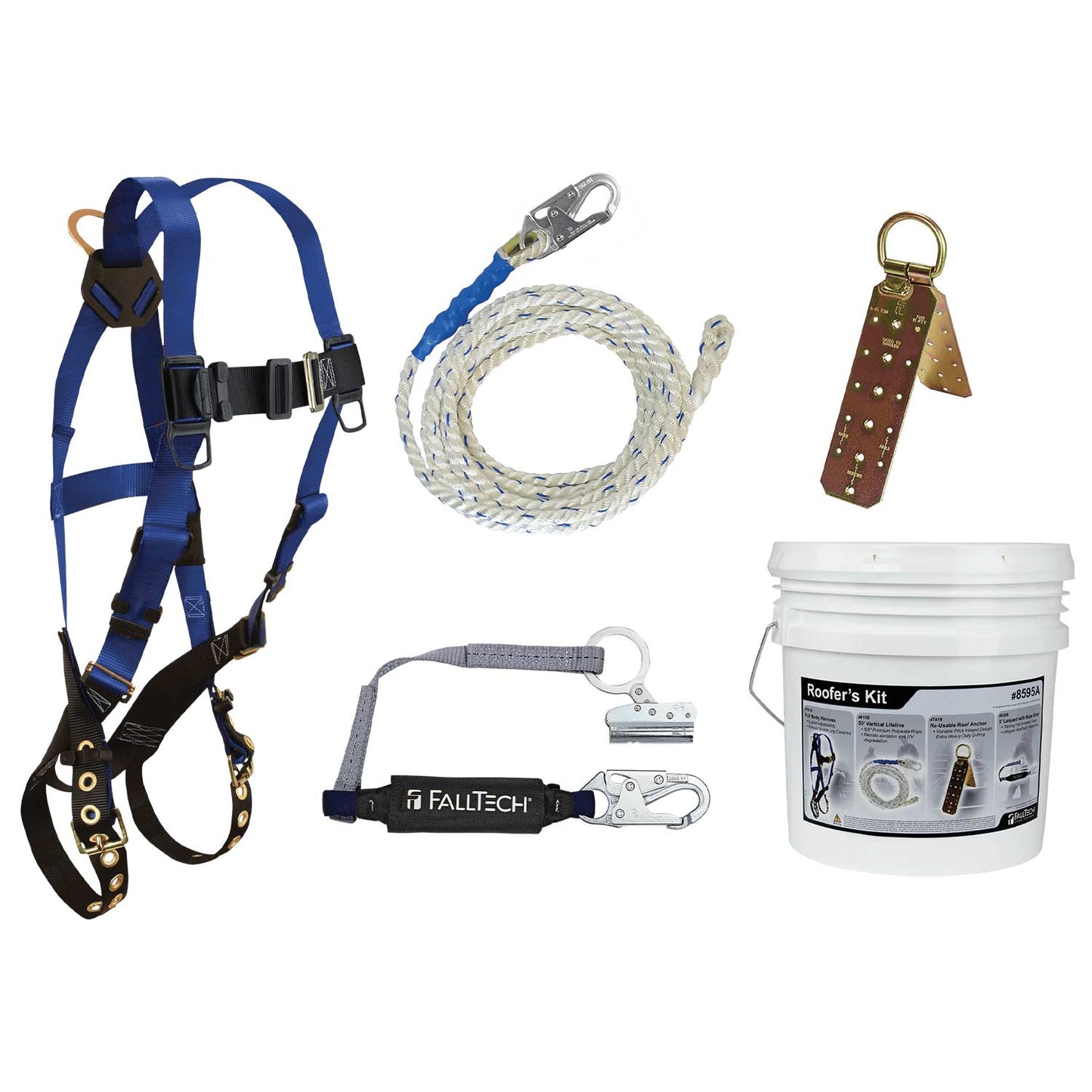 FallTech Roofing Fall Protection Kit with Harness | 8595A