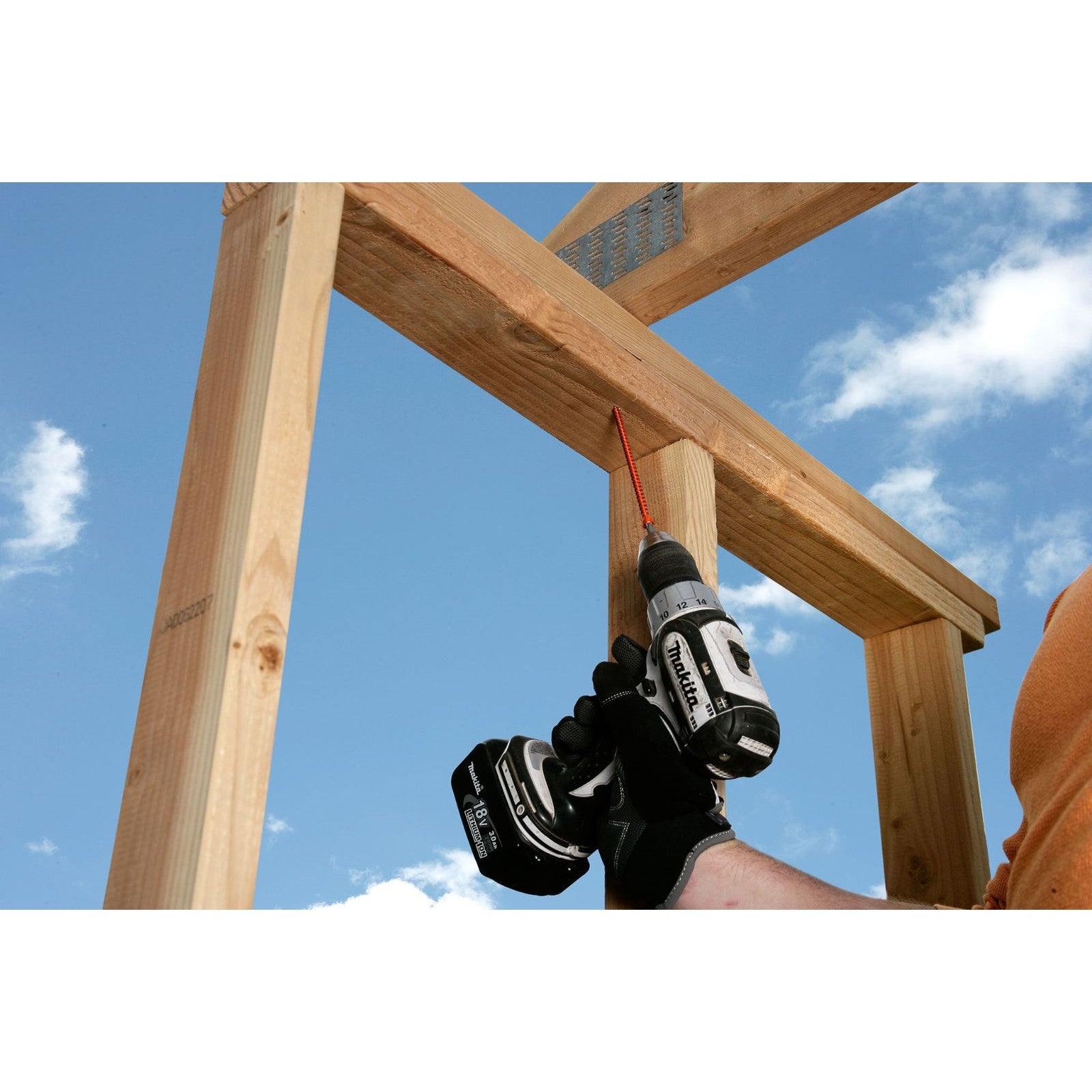 0152 inch x 6 inch StrongTie SDWC Truss Plate Structural Screw Orange Zinc Pkg 500 image image 4 of 5