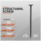 Structural screw with specifications on a gray background