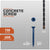 Concrete screw with specifications and drill bit included on a gray background