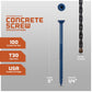 1/4" x 5" Tapcon Blue Flat Head Concrete Screw, T-30 Star Drive - Individual Dimensions