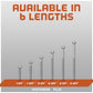 Available in 6 lengths