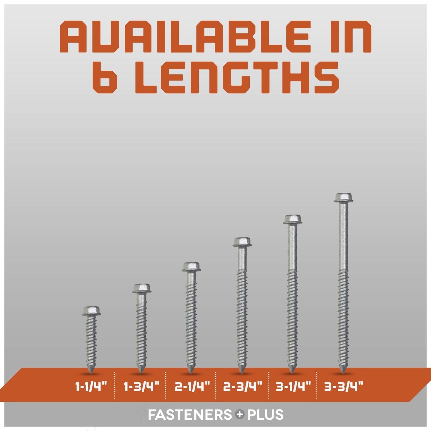Available in 6 lengths