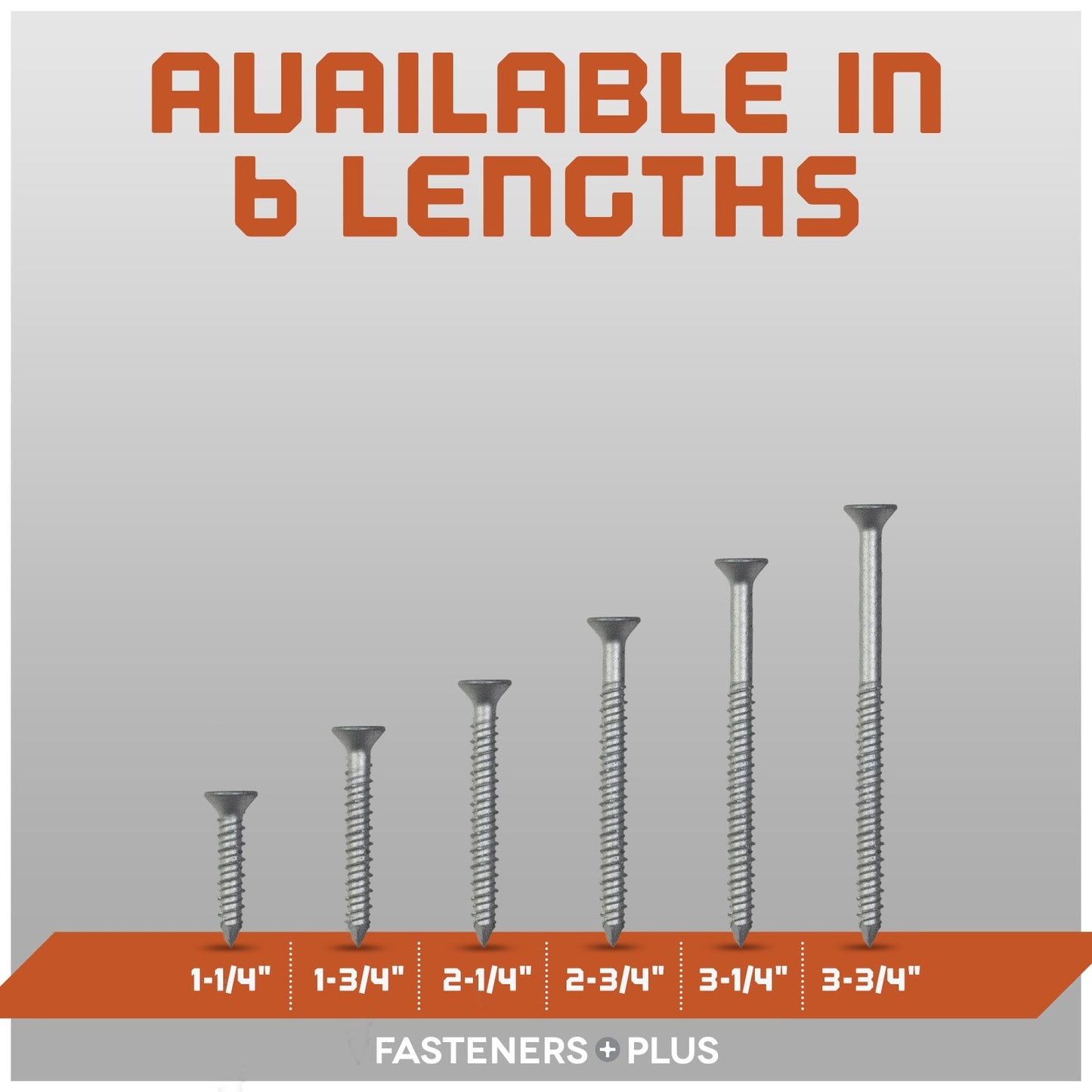 Available in 6 lengths