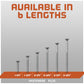 Available in 6 lengths