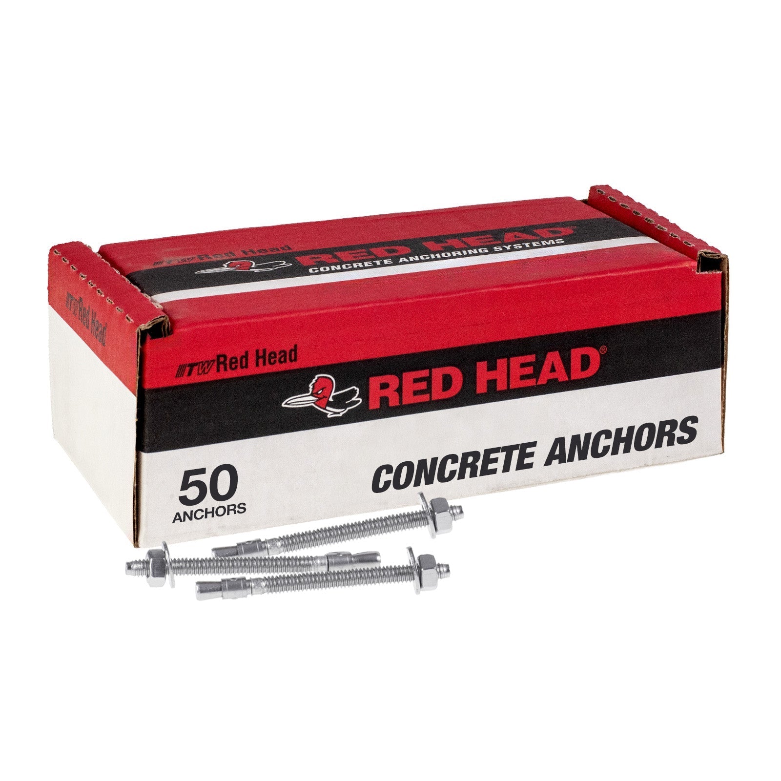 3/8" x 5" Red Head Trubolt 316 Stainless Steel Wedge Anchor, Pkg 50