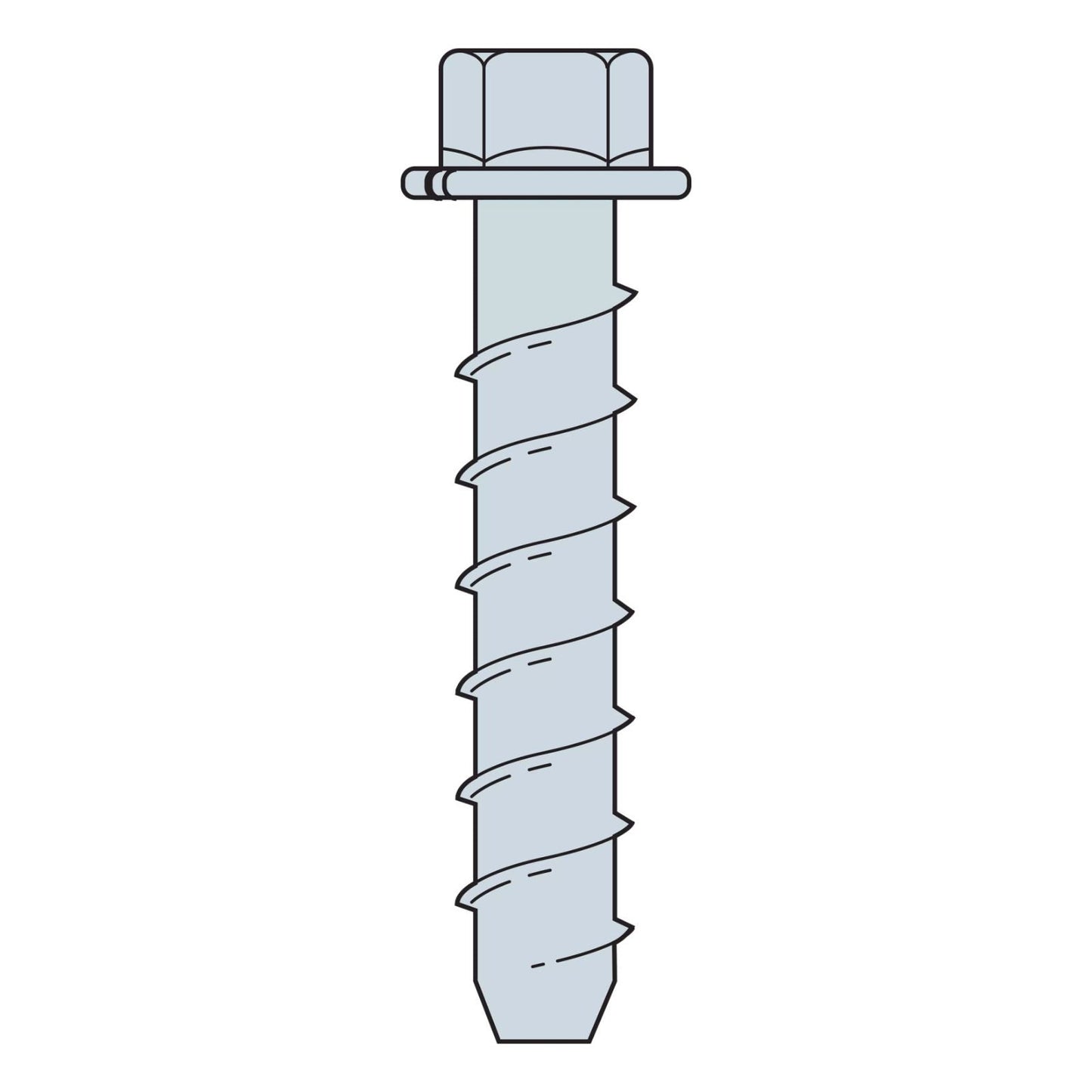 simpson strong-tie THD50300H titen hd concrete screw anchor illustration