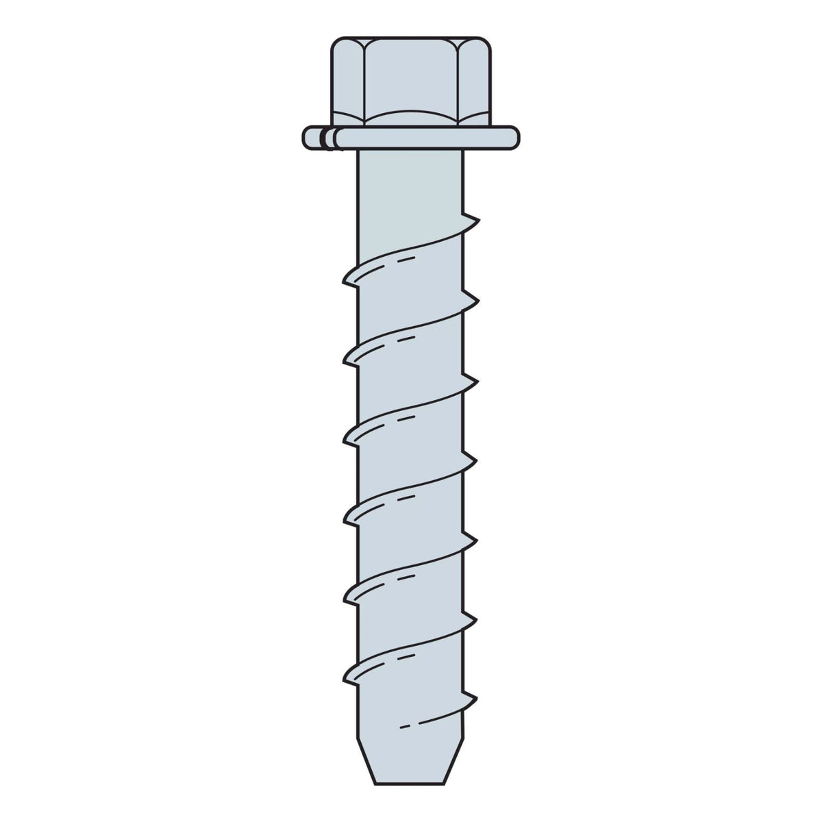 simpson strong-tie THD50300H titen hd concrete screw anchor illustration