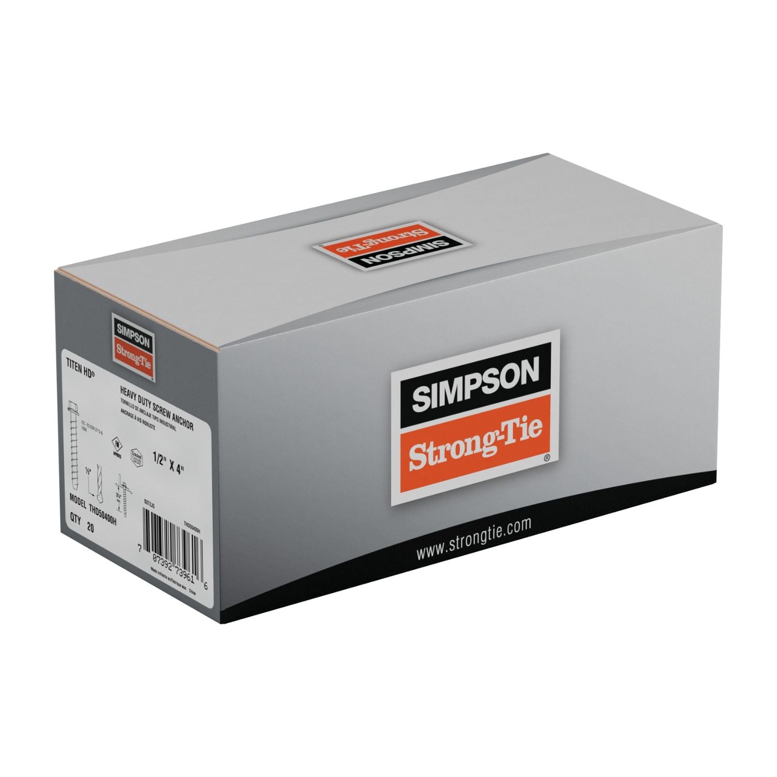 Simpson strong tie THD50400H concrete screw anchor packaging