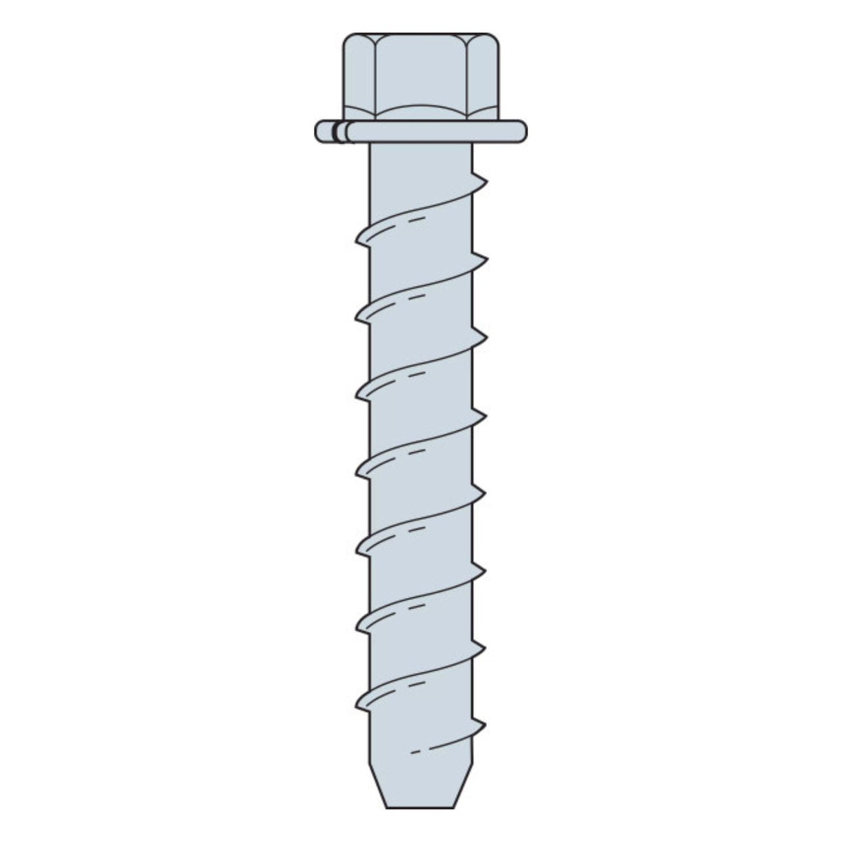 simpson strong tie THDB62400H titen hd concrete screw anchor illustration