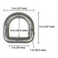 1" Weldable D-Ring - 47,000 lbs. BS