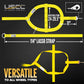 Yellow Adjustable Tow Dolly Strap with 2" Top Strap and Twisted Snap Hook