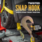 Yellow Adjustable Tow Dolly Strap with 2" Top Strap and Twisted Snap Hook