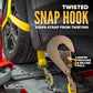 Yellow Adjustable Tow Dolly Strap with 4" Top Strap and Twisted Snap Hook - 2 pack