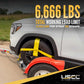 Yellow Adjustable Tow Dolly Strap with 4" Top Strap and Twisted Snap Hook - 2 pack